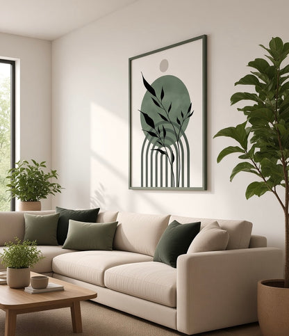 Détail du cadre de l'affiche Fougère verte n°3