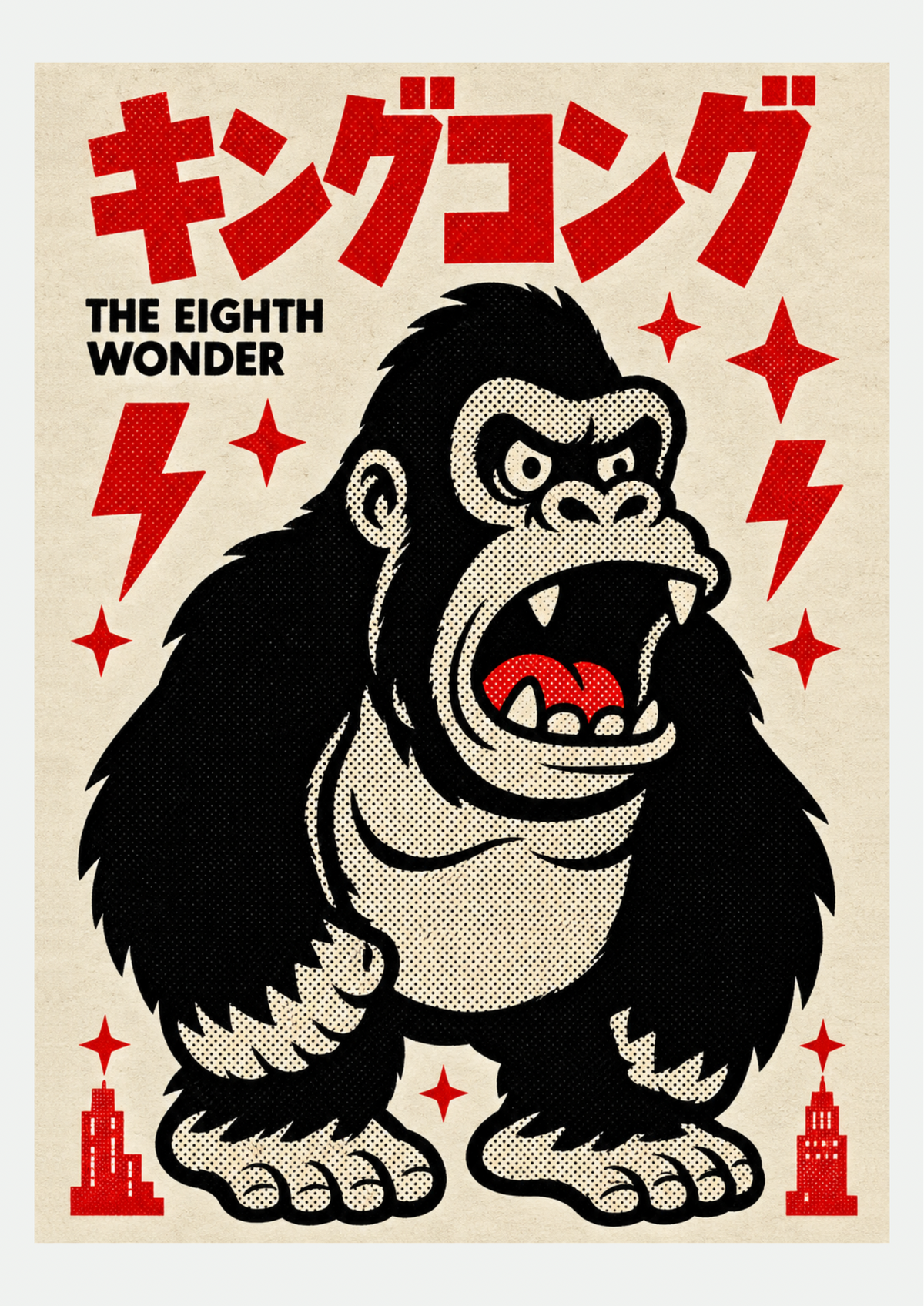 Affiche King Kong Vintage – Le Huitième Merveille du Monde