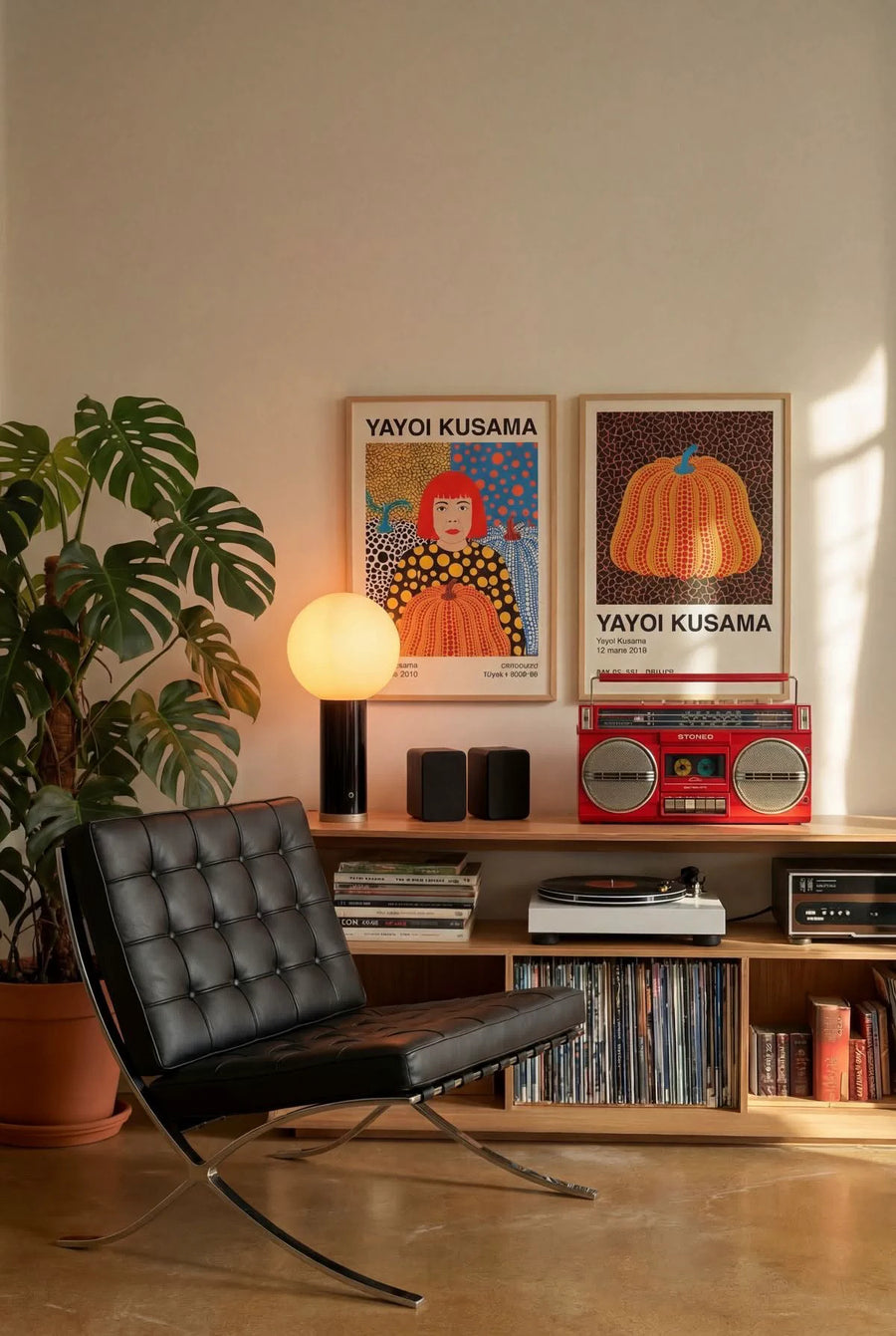 Affiche Yayoi Kusama – Give Me Love, Portraits et Motifs Colorés
