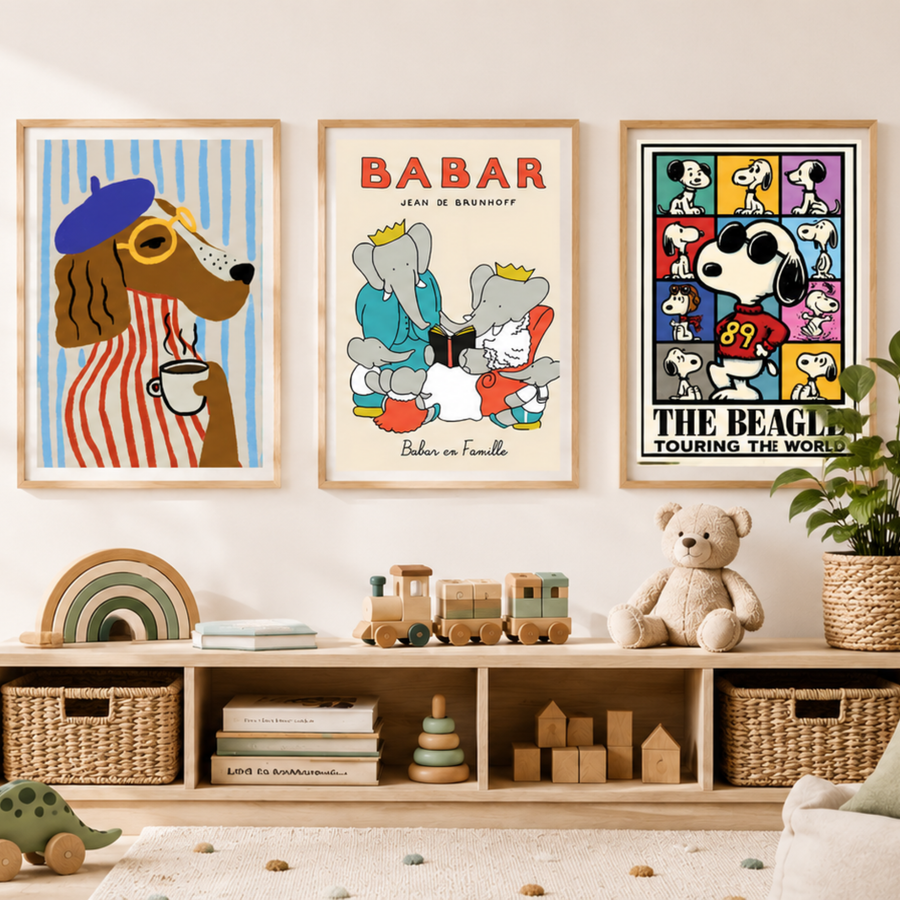Dix Chats Noirs – Affiche Illustration Enfant