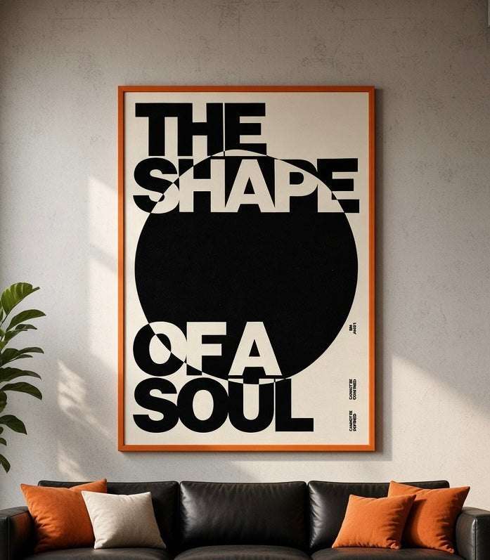Affiche The Shape of a Soul dans une ambiance de décoration murale