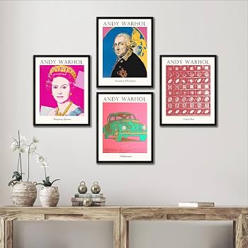 Affiche Andy Warhol Sunset 1972 — Grille Multicolore 12 Cases