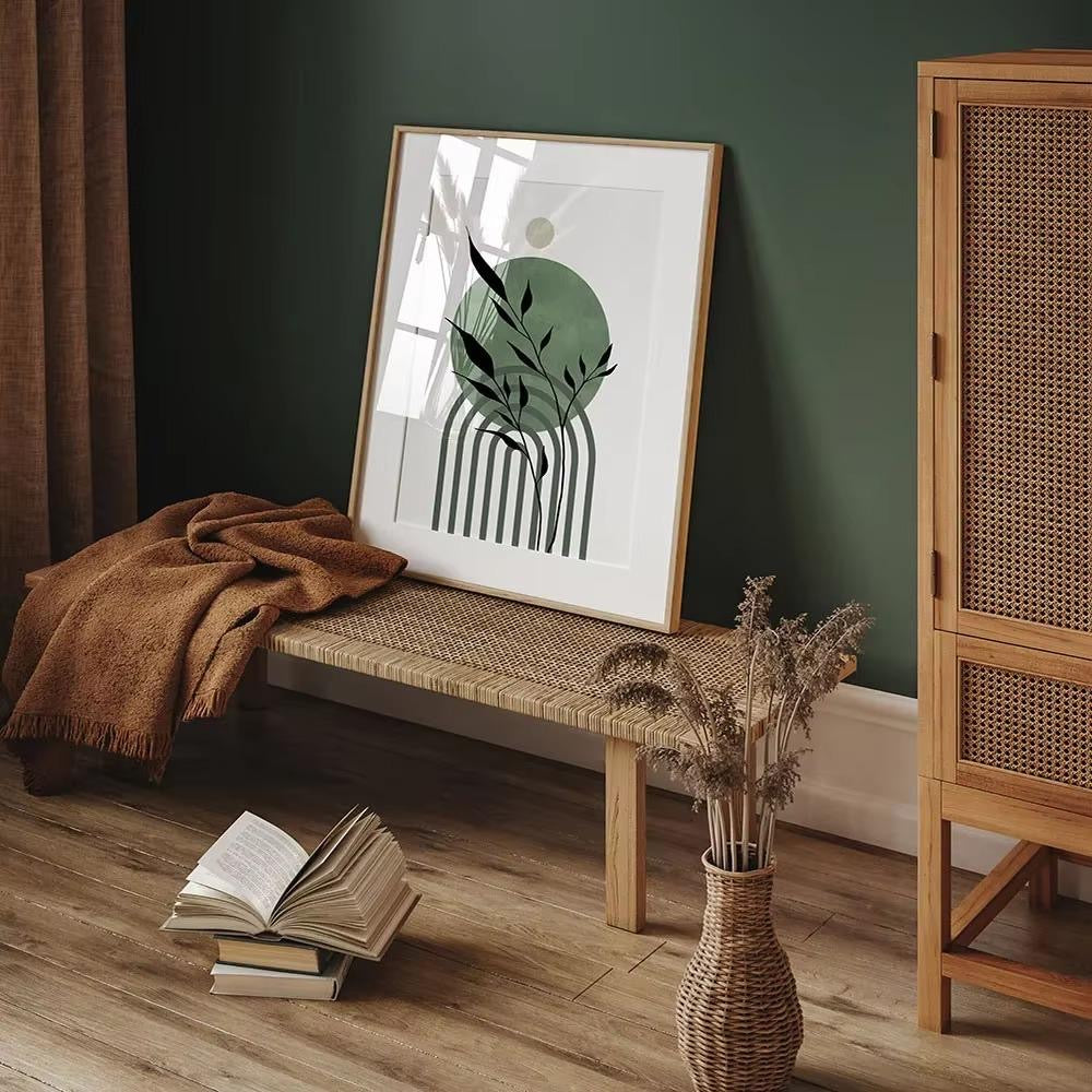 Gros plan sur le papier et les détails d'impression de l'affiche Fougère verte n°3