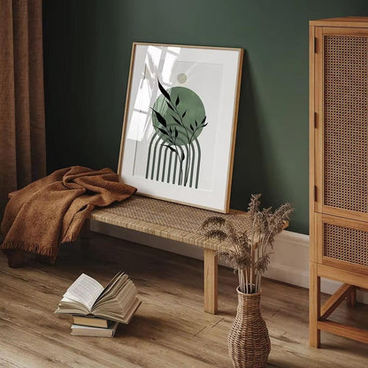 Gros plan sur le papier et les détails d'impression de l'affiche Fougère verte n°3