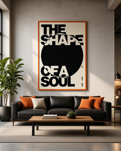 Affiche The Shape of a Soul détail du contraste noir et crème