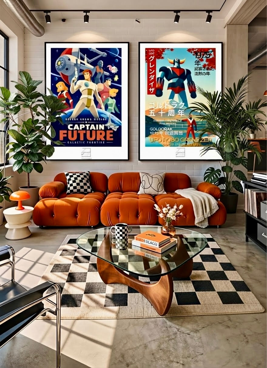 Affiche Goldorak Flat Design – Poster 50e Anniversaire Robot
