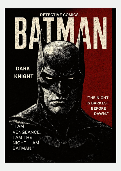Affiche Batman Dark Knight présentée seule sur fond neutre