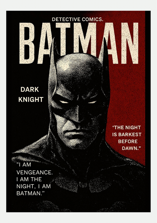 Affiche Batman Dark Knight présentée seule sur fond neutre