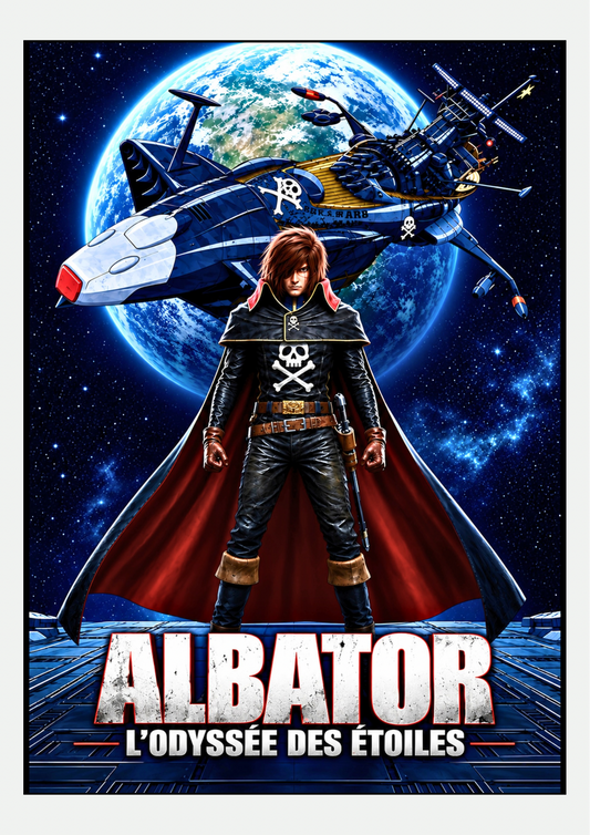 Affiche Albator L'Odyssée des Étoiles, anime, présentée seule sur fond neutre