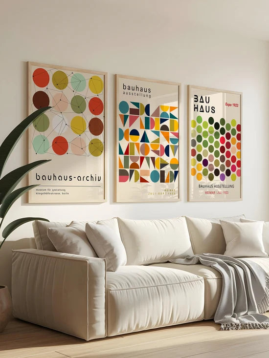 Bauhaus Weimar 1923 – Affiche Demi-Cercles Noirs