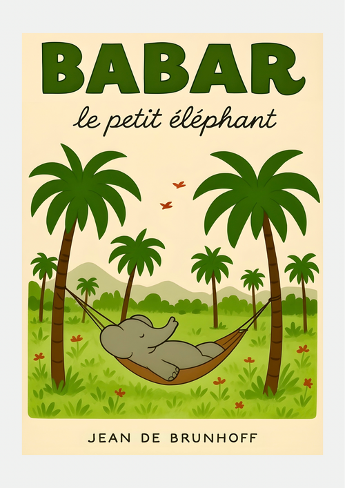 Affiche Babar le Petit Éléphant – Poster Jeunesse