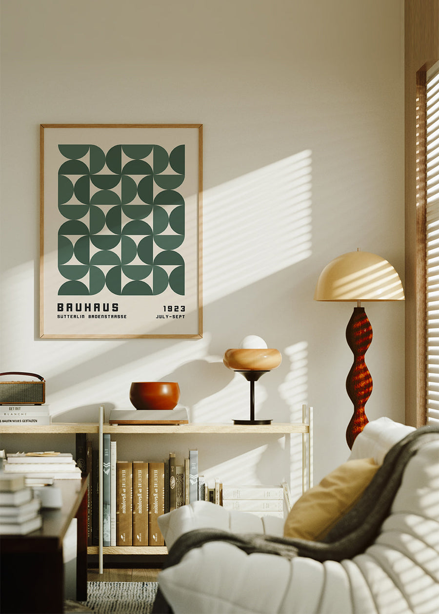 Bauhaus Weimar 1923 – Affiche Demi-Cercles Noirs