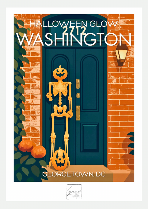 Halloween Glow Georgetown – Affiche Washington DC