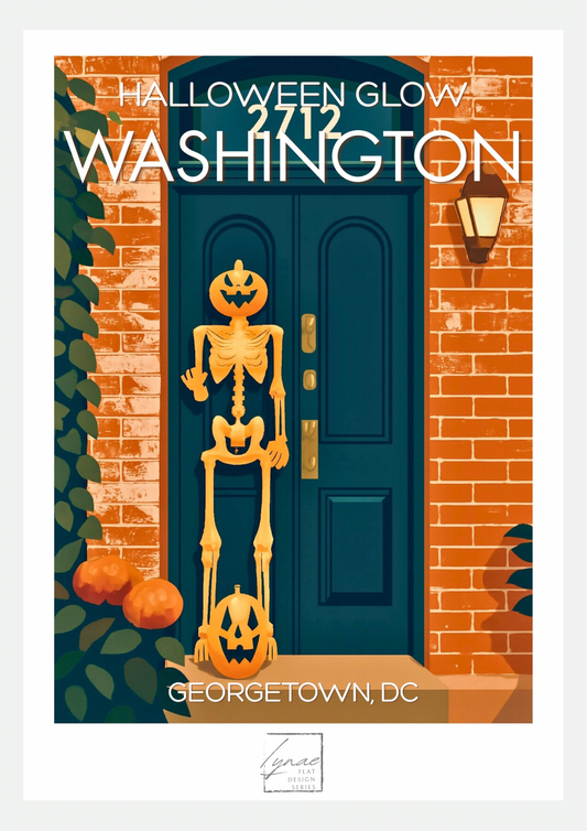 Halloween Glow Georgetown – Affiche Washington DC