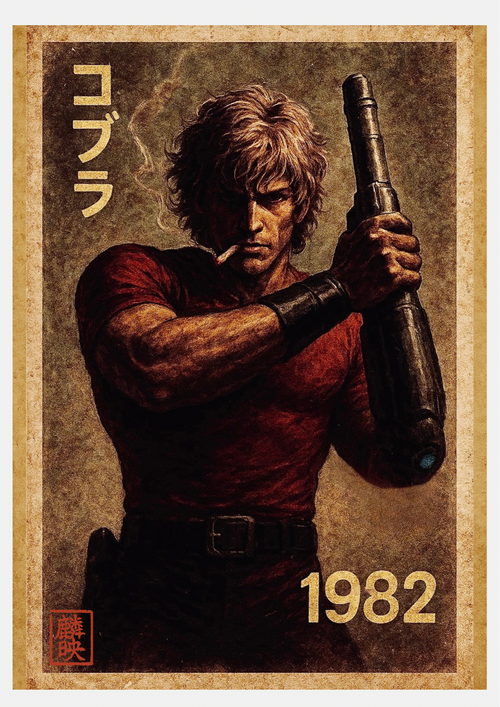 Affiche Cobra 1982 – Poster Anime Espion Vintage Japonais