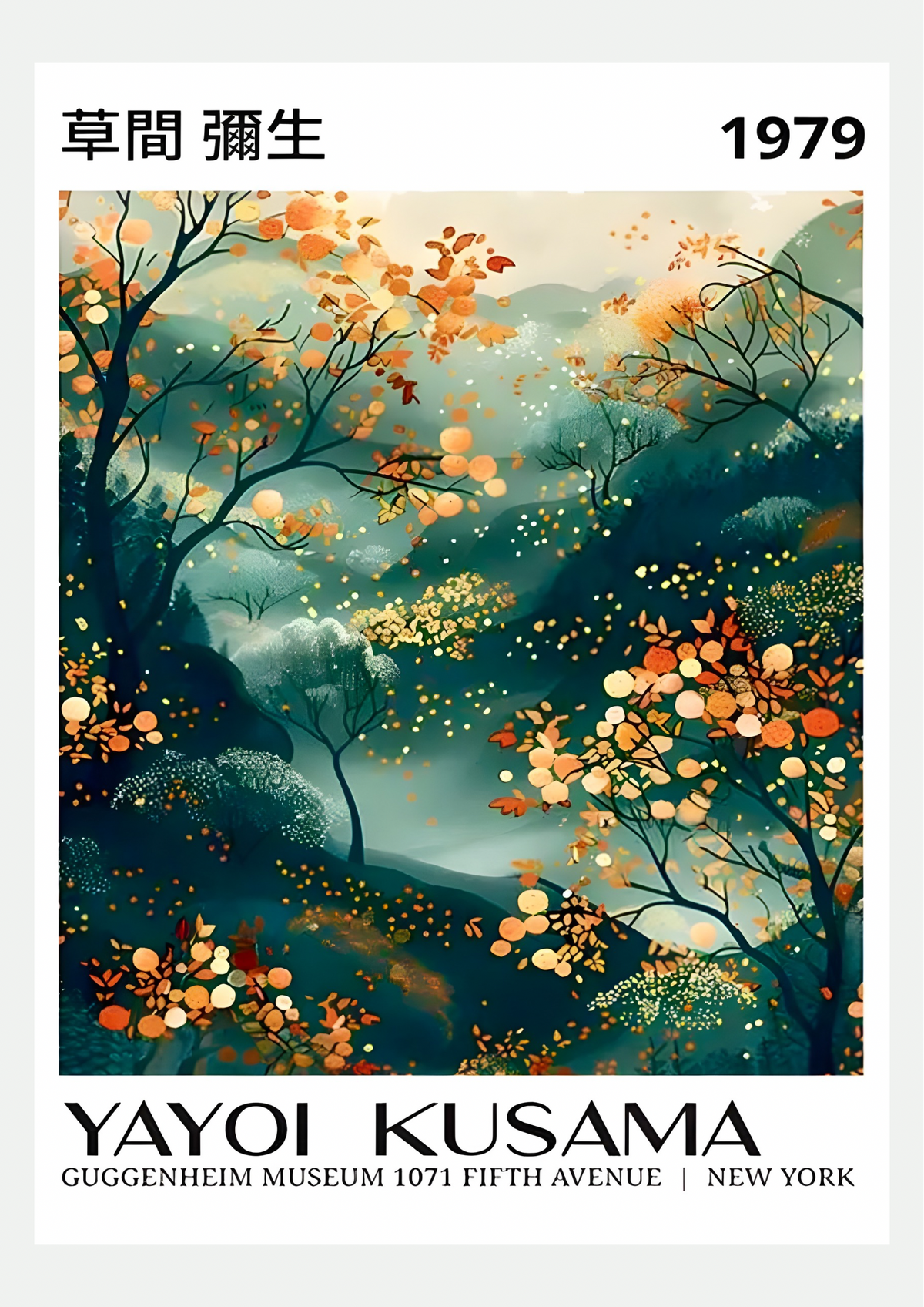 Affiche Yayoi Kusama Paysage Automnal Guggenheim - visuel principal