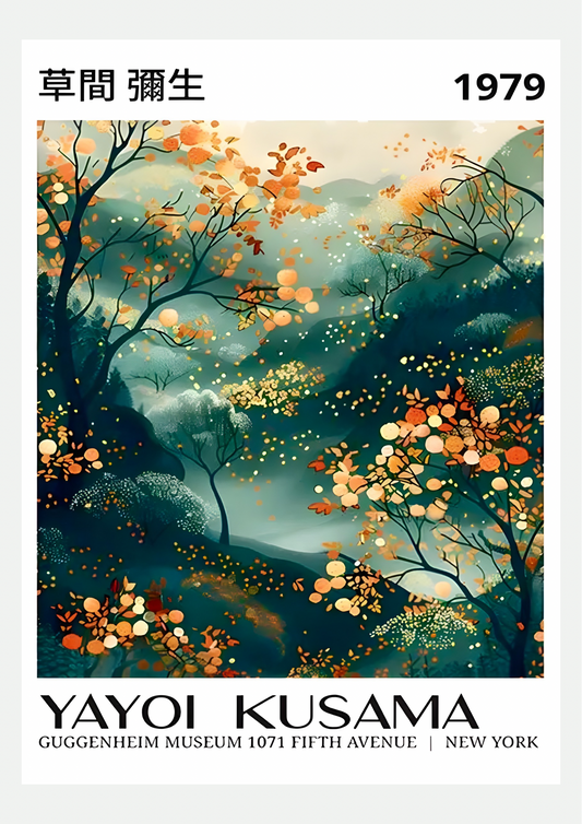 Affiche Yayoi Kusama Paysage Automnal Guggenheim - visuel principal