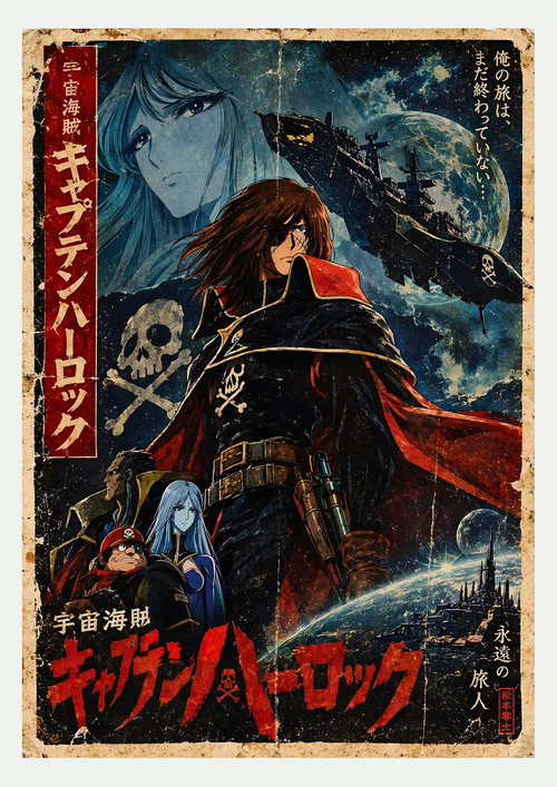 Albator Corsaire de l'Espace – Affiche Japonaise Vintage