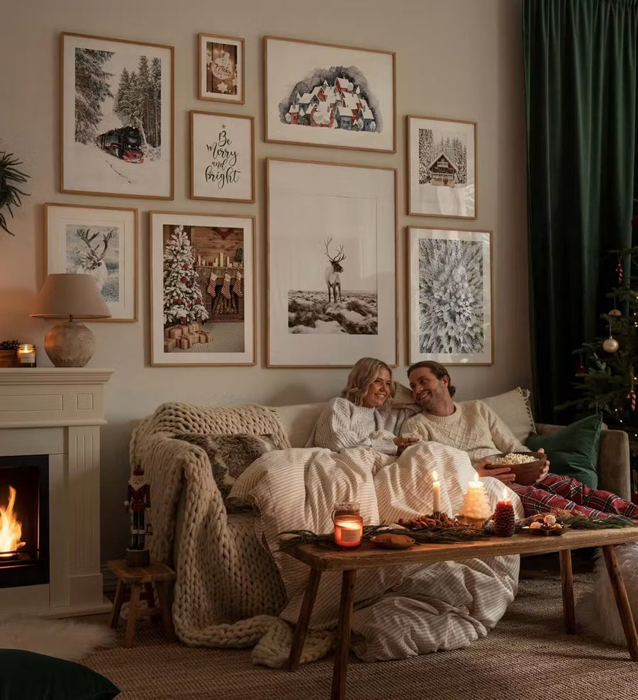 Sapin dans la Neige Profonde – Affiche Photo Hiver
