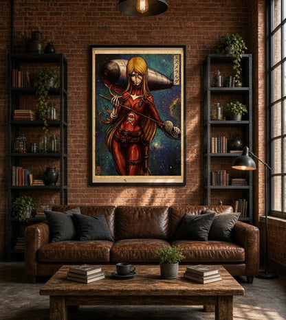 Esmeralda – Affiche Pirate de l'Espace Anime Vintage