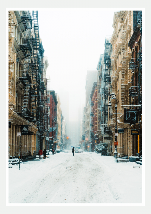 Snowy SoHo New York — Rue Enneigée, Escaliers de Secours