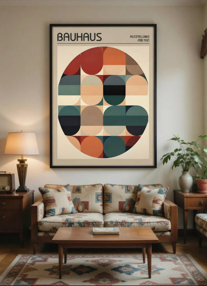 Affiche Bauhaus 1921 encadrée, décoration murale