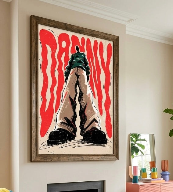 Affiche "Danny" sans cadre, vue d'ensemble sur fond neutre