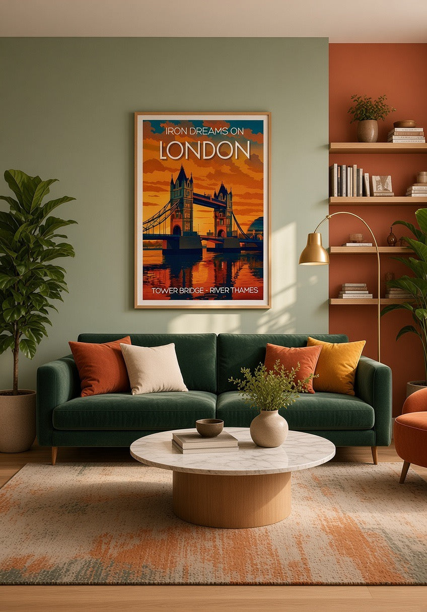 Ambiance déco murale avec l'affiche Iron Dreams Tower Bridge