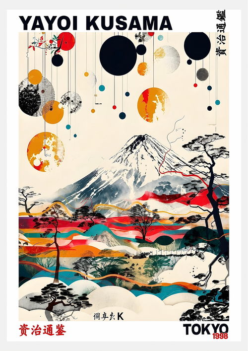 Yayoi Kusama – Mont Fuji et Cercles Suspendus